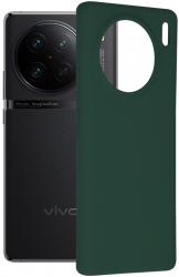 Husa Cu Grad Ridicat de Protectie pentru Vivo X90 Pro Premium B2099 Siliciu Verde inchis 