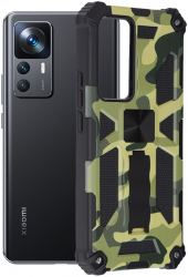 Husa Cu Grad Ridicat de Protectie pentru Xiaomi 12T/12T Pro Elite Content B2703 Thermoresistant plastic Camo Lime