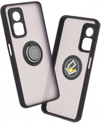 Husa de protectie compatibila cu Xiaomi Mi 10T 5G/Mi 10T Pro 5G Glinth Series cu inel magnetic TPU Negru-Transparent 