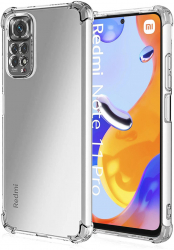 Husa de protectie compatibila cu Xiaomi Redmi Note 11 Pro 4G/5G/Note 12 Pro 4G ShockProof margini intarite Clear Silicone Transparent