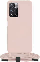 Husa pentru Xiaomi Redmi Note 11 Pro+ 5G Techsuit Crossbody Lanyard Pink 