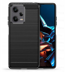 Husa pentru Xiaomi Redmi Note 12 Pro/Poco X5 Pro Carbon Silicone Poliuretan Black 