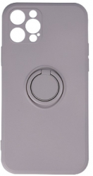 Husa de protectie cu inel kickstand pentru iPhone 13 Pro Gri - Camera de protectie inclusa 