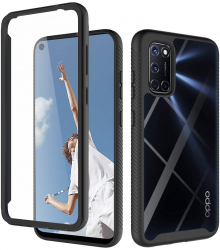 Husa de protectie Defense360 compatibila cu Oppo A52 4G/A72 4G margini intarite TPU Negru-Transparent 