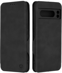 Husa de protectie flip cover compatibila cu Google Pixel 8 Pro Safe Wallet Plus piele ecologica Negru 
