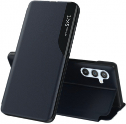 Husa de protectie flip cover compatibila cu Samsung Galaxy A54 eFold piele ecologica Albastru inchis 