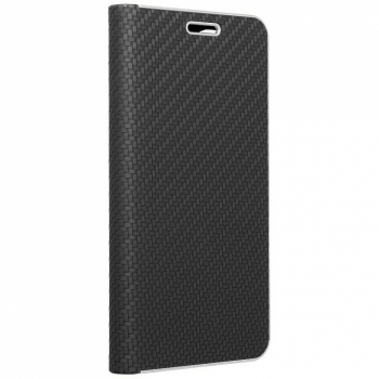 Husa de protectie flip cover compatibila cu Samsung Galaxy M22/A22 Luna Carbon tip stand piele ecologica Negru 
