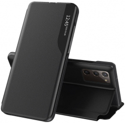 Husa de protectie flip cover compatibila cu Samsung Galaxy S20 FE 4G/5G eFold piele ecologica Negru 