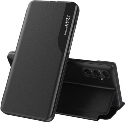 Husa de protectie flip cover compatibila cu Samsung Galaxy S24 Plus eFold piele ecologica Negru 