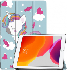 Husa de protectie flip cover pentru tableta compatibila cu Apple iPad 10 2019/2020/2021 10.2 FoldPro piele ecologica model Unicorn Mul 