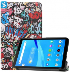 Husa de protectie flip cover pentru tableta compatibila cu Lenovo Tab M7 FoldPro tip stand piele ecologica Urban Vibe Multicolor 
