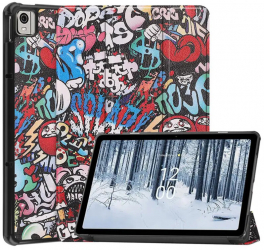 Husa de protectie flip cover pentru tableta compatibila cu Nokia T21 FoldPro tip stand piele ecologica Urban Vibe Multicolor 