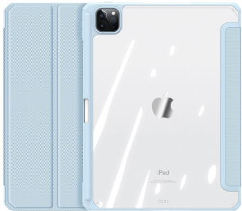 Husa de protectie pentru Samsung Galaxy Tab S6 Lite 10.4 spate transparent flip cover Albastru deschis 