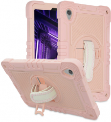 Husa de protectie pentru tableta compatibila cu Lenovo Tab M10 HD TB-X306F/TB-X306X StripeShell 360 cu bareta ajustabila silicon Roz 