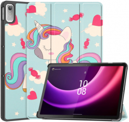 Husa de protectie tableta flip cover compatibila cu Lenovo Tab P11 Gen 2 11.5 FoldPro piele ecologica model Unicorn Multicolor 