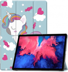 Husa de protectie tableta flip cover compatibila cu Lenovo Tab P11/P11 Plus 11 FoldPro piele ecologica model Unicorn Multicolor 