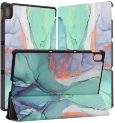 Husa de protectie tableta flip cover compatibila cu Lenovo Tab P11/P11 Plus 11 FoldPro tip stand Green Time piele ecologica Multicol 