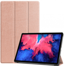 Husa de protectie tableta flip cover compatibila cu Lenovo Tab P11/P11 Plus 11 FoldPro tip stand piele ecologica Rose Gold 