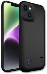 Husa Protectie pentru iPhone 14 Plus cu Baterie de 6000mAh UltraX Power Pro G996 Metal Negru 
