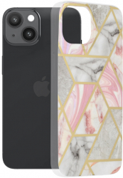 Husa pentru Apple iPhone 14 Techsuit Marble Series Pink Hex 