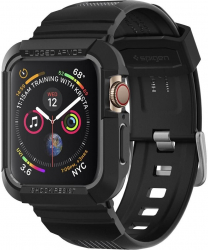 Husa pentru Apple Watch 4/5/6/7/8/SE/SE 2 44/45mm + Curea Rugged Armor Pro F916 Black 