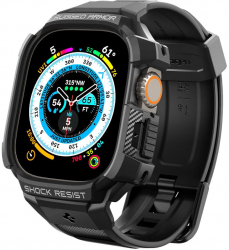 Husa pentru Apple Watch Ultra + Curea Rugged Armor Pro F858 Black 