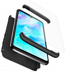 Husa Protectie pentru Huawei P30 Lite/P30 Lite New Edition + Folie Precision Fit O6317 Plastic Negru 