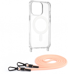 Husa pentru iPhone 13 Pro Acrylic MagSafe Crossbody S98 Pink 