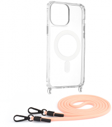 Husa Protectie pentru iPhone 13 Pro Max Grip Pro Acrylic MagSafe Crossbody G78 Termoplastic Roz 