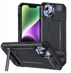 Husa pentru iPhone 14 Plus Hybrid Armor Kickstand M630 Metal Black 