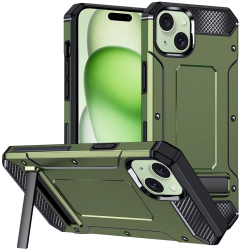 Husa Cu Grad Ridicat de Protectie pentru iPhone 15 Plus Premium B1329 Thermoresistant plastic Verde 