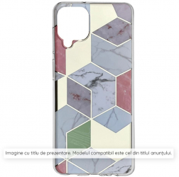 Husa pentru iPhone 15 Marble Series M288 Poliuretan Purple Hex 