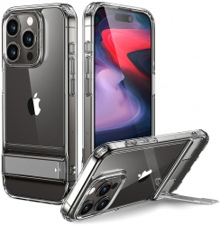 Husa Protectie pentru iPhone 15 Pro Impact Safe Air Shield Boost Kickstand G530 Silicon Flex Clear 
