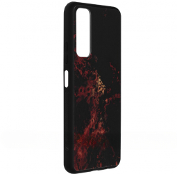 Husa pentru iPhone 15 Pro Max Glaze Series M396 Policarbonat Red Nebula 