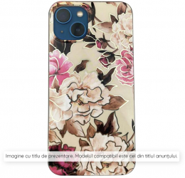 Husa pentru iPhone 15 Pro Marble Series M296 Poliuretan Mary Berry Nude 