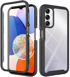 Husa pentru Samsung Galaxy A14 4G/A14 5G + Folie Techsuit Defense360 Pro Black 