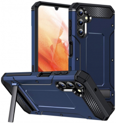 Husa pentru Samsung Galaxy A14 4G/A14 5G Hybrid Armor Kickstand M660 Metal Blue 