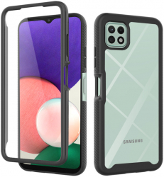 Husa de protectie pentru Samsung Galaxy A22 5G + Folie Techsuit Defense360 Pro Black 
