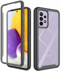 Husa pentru Samsung Galaxy A72/A72 5G + Folie Policarbonat Black 