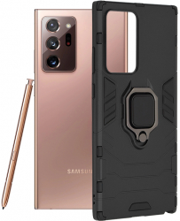 Husa pentru Samsung Galaxy Note 20 Ultra/Note 20 Ultra 5G Silicone Shield Metal Black 
