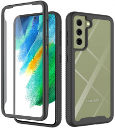 Husa pentru Samsung Galaxy S21 FE 5G + Folie Policarbonat Black 