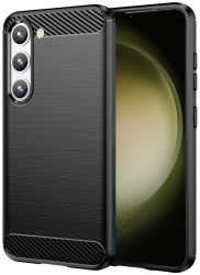 Husa pentru Samsung Galaxy S23 Plus Carbon Silicone Poliuretan Black 