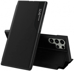 Husa pentru Samsung Galaxy S23 Ultra eFold Series Piele ecologica Black 
