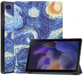 Husa Cu Grad Ridicat de Protectie pentru Tableta Samsung Galaxy Tab A8 10.5 2021 Stylish Look FoldPro N87 Nanotextil Starry Night 