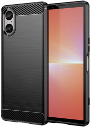 Husa pentru Sony Xperia 5 V Carbon Silicone K55 Black 