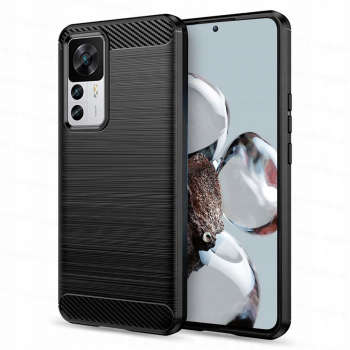 Husa pentru Xiaomi 12T/12T Pro Carbon Silicone Poliuretan Black 