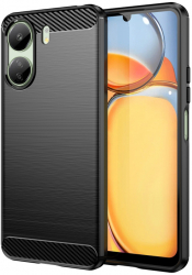 Husa pentru Xiaomi Redmi 13C Carbon Silicone Z298 Black 