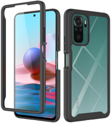 Husa pentru Xiaomi Redmi Note 10 4G/Note 10S/Poco M5s + Folie Techsuit Defense360 Pro Black 