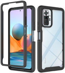 Husa Protectie pentru Xiaomi Redmi Note 10 Pro/Note 10 Pro Max + Folie Ergonomic Defense360 Pro O5631 Lexgard Negru 