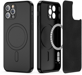 Husa Protectie MagSafe pentru Apple iPhone 12 Pro Max Icon Impact Safe U320 Deep Dark 